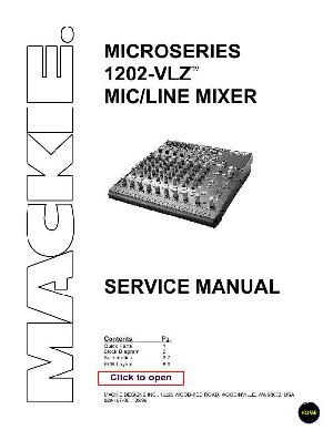 Сервисная инструкция Mackie 1202-VLZ ― Manual-Shop.ru