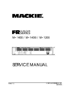 Сервисная инструкция Mackie M-1200, M-1400, M-1400I ― Manual-Shop.ru