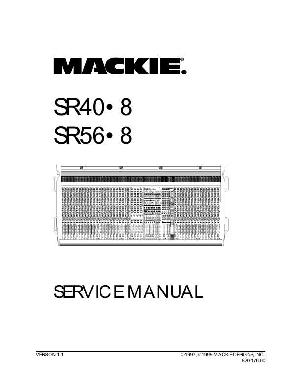 Сервисная инструкция Mackie SR-40.8, SR-56.8 ― Manual-Shop.ru
