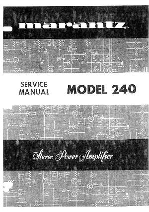 Service manual Marantz 240 ― Manual-Shop.ru