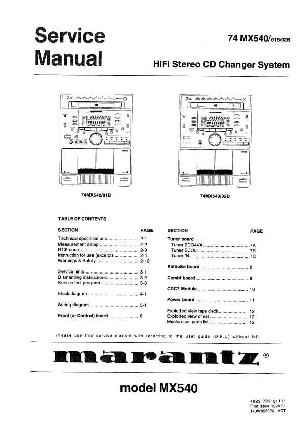 Сервисная инструкция Marantz 540 ― Manual-Shop.ru