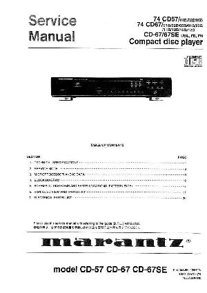 Сервисная инструкция Marantz 74CD57, 74CD67 ― Manual-Shop.ru