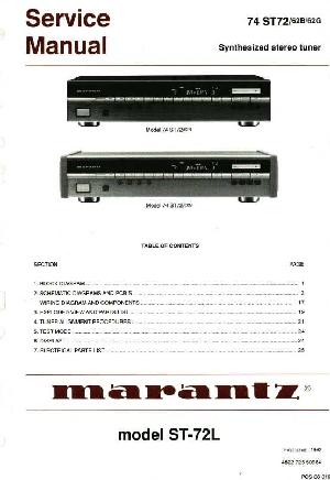 Сервисная инструкция MARANTZ 74ST72 ― Manual-Shop.ru