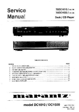 Service manual Marantz 75DC1010, 1020, DC-1010, DC-1020 ― Manual-Shop.ru