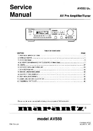 Сервисная инструкция Marantz AV-550 ― Manual-Shop.ru