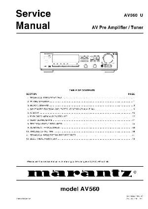 Сервисная инструкция Marantz AV-560 ― Manual-Shop.ru