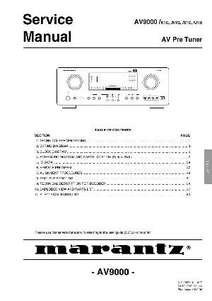 Сервисная инструкция Marantz AV-9000 ― Manual-Shop.ru