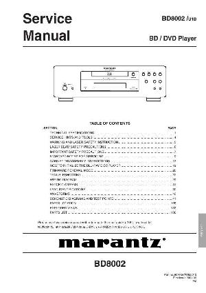 Сервисная инструкция Marantz BD-8002 ― Manual-Shop.ru