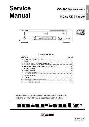Сервисная инструкция Marantz CC-4300 ― Manual-Shop.ru