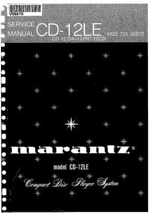 Сервисная инструкция Marantz CD-12 ― Manual-Shop.ru