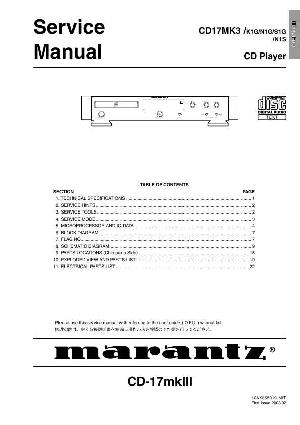 Service manual Marantz CD-17MK3 ― Manual-Shop.ru