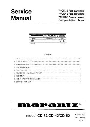 Service manual Marantz CD-32, CD-42, CD-52 ― Manual-Shop.ru