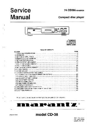 Сервисная инструкция Marantz CD-38 ― Manual-Shop.ru