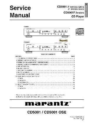 Сервисная инструкция Marantz CD-5001_5001F ― Manual-Shop.ru