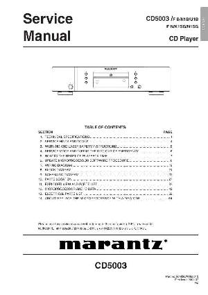 Сервисная инструкция Marantz CD-5003 ― Manual-Shop.ru