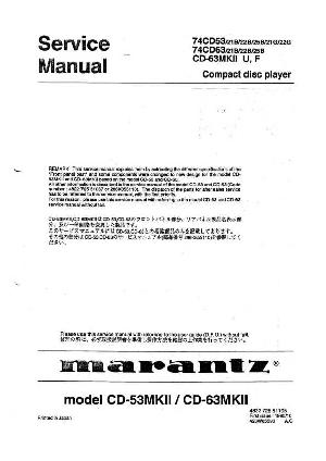 Сервисная инструкция Marantz CD-53MKII, CD-63MKII ― Manual-Shop.ru