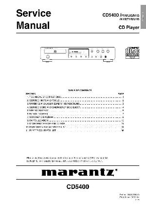 Service manual Marantz CD-5400 ― Manual-Shop.ru