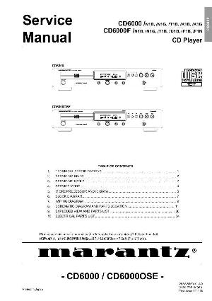 Сервисная инструкция Marantz CD-6000 ― Manual-Shop.ru