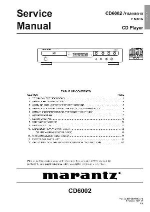 Сервисная инструкция Marantz CD-6002 ― Manual-Shop.ru