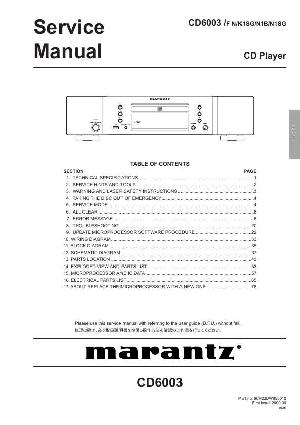 Сервисная инструкция MARANTZ CD-6003 ― Manual-Shop.ru