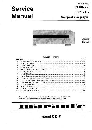 Service manual Marantz CD-7 ― Manual-Shop.ru
