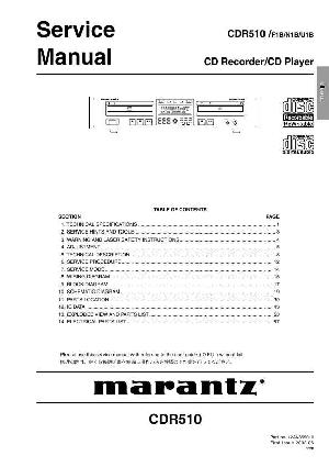 Сервисная инструкция Marantz CD-R510 ― Manual-Shop.ru