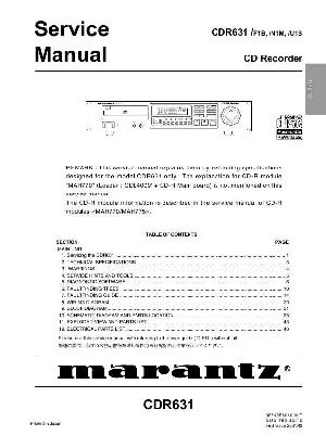Сервисная инструкция Marantz CD-R631 ― Manual-Shop.ru