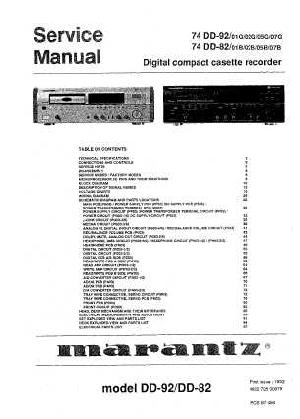 Service manual Marantz DD-82, DD-92 ― Manual-Shop.ru