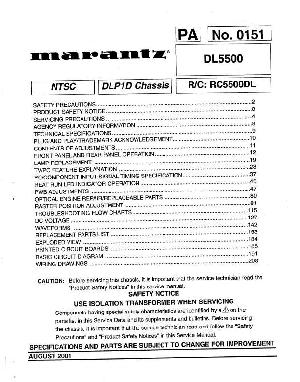 Сервисная инструкция Marantz DL-5500 ― Manual-Shop.ru