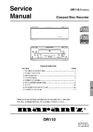Сервисная инструкция Marantz DR-110  ― Manual-Shop.ru