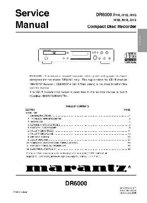 Сервисная инструкция Marantz DR-6000 ― Manual-Shop.ru