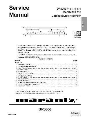 Сервисная инструкция Marantz DR-6050 ― Manual-Shop.ru