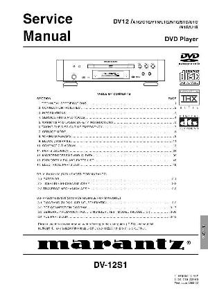 Сервисная инструкция Marantz DV-12S1 ― Manual-Shop.ru