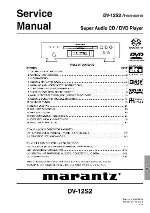 Сервисная инструкция Marantz DV-12S2 ― Manual-Shop.ru