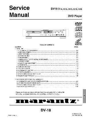 Сервисная инструкция Marantz DV-18 ― Manual-Shop.ru