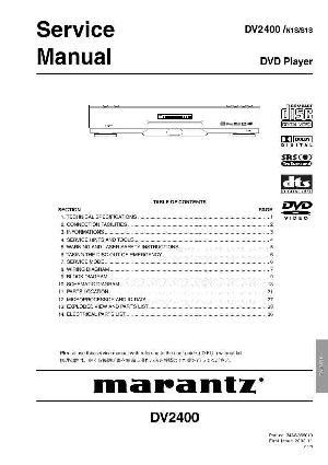 Сервисная инструкция Marantz DV-2400 ― Manual-Shop.ru