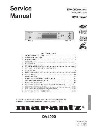 Сервисная инструкция Marantz DV-4000 ― Manual-Shop.ru