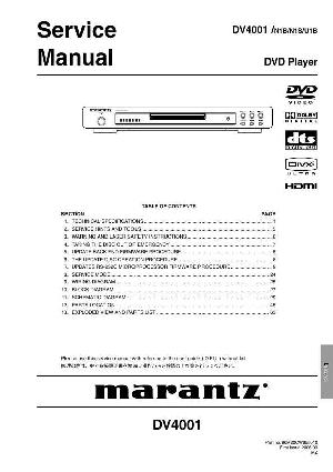Сервисная инструкция Marantz DV-4001 ― Manual-Shop.ru