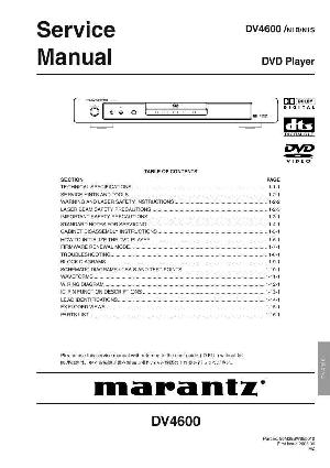 Сервисная инструкция Marantz DV-4600 ― Manual-Shop.ru