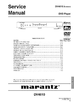 Сервисная инструкция Marantz DV-4610 ― Manual-Shop.ru