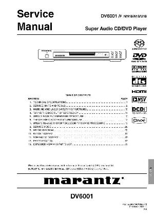 Сервисная инструкция Marantz DV-6001 ― Manual-Shop.ru