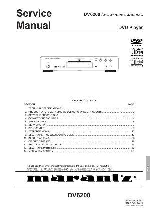 Сервисная инструкция Marantz DV-6200 ― Manual-Shop.ru