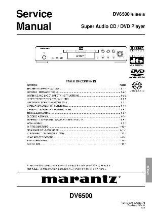 Сервисная инструкция Marantz DV-6500 ― Manual-Shop.ru