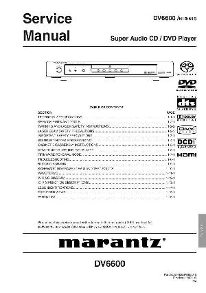 Сервисная инструкция Marantz DV-6600 ― Manual-Shop.ru