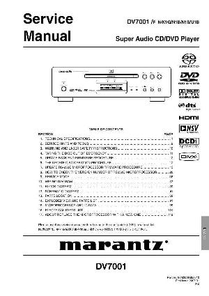 Сервисная инструкция Marantz DV-7001 ― Manual-Shop.ru