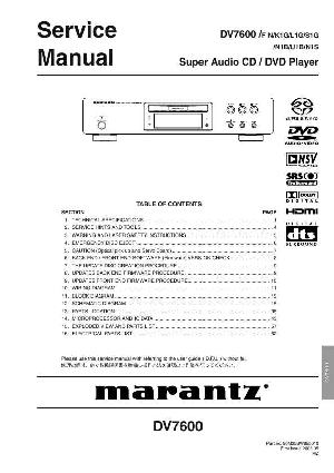 Сервисная инструкция Marantz DV-7600 ― Manual-Shop.ru