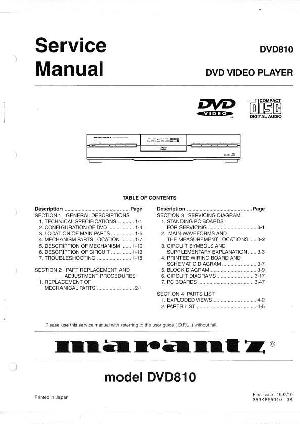 Сервисная инструкция Marantz DVD-810 ― Manual-Shop.ru