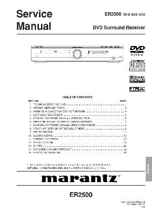 Сервисная инструкция Marantz ER-2500 ― Manual-Shop.ru