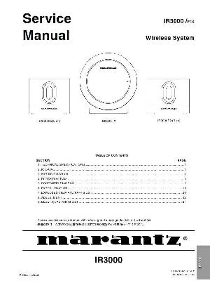Сервисная инструкция Marantz IR-3000 ― Manual-Shop.ru