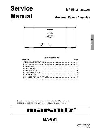 Сервисная инструкция Marantz MA-9S1 ― Manual-Shop.ru